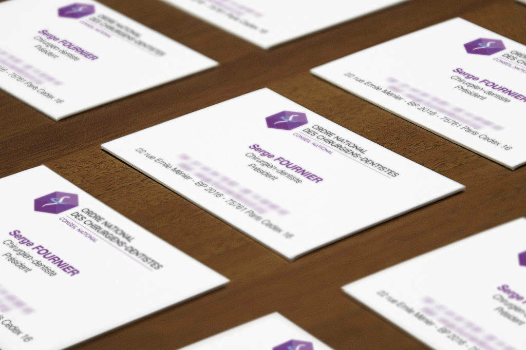 Carte de visite de l’Ordre Nationale des Chirurgiens Dentistes