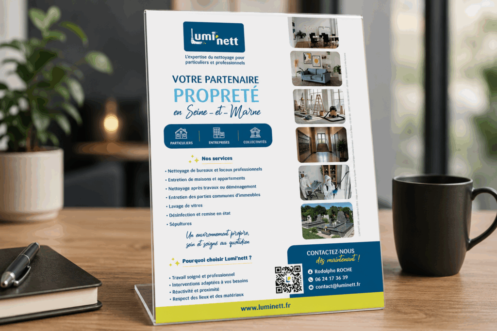 Flyer Lumi'nett - société de nettoyage